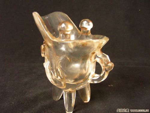 战汉水晶爵杯-高古(文化期商周战汉)玉器 琉璃-盛世