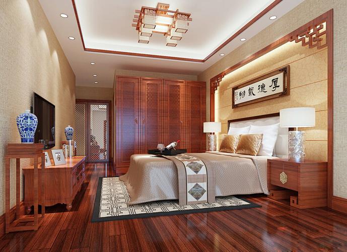 衣柜网 全屋定制装修效果图 现代中式时尚家 60后卧室衣柜效果图  60