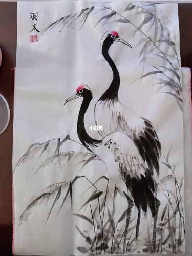 国画鹤_绘画_文化_绘画