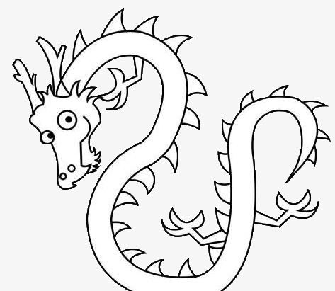 点击右侧免费下载按钮可进行 简笔画 黑色 龙png图片素材高速下载.