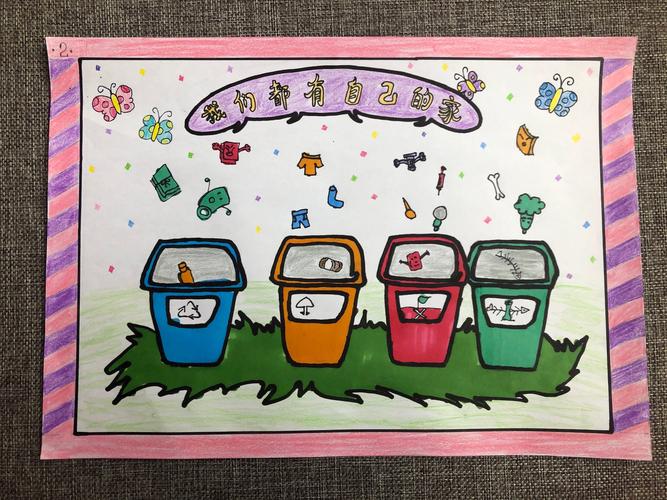 垃圾分类从我做起——三年级小同学绿色环保主题绘画