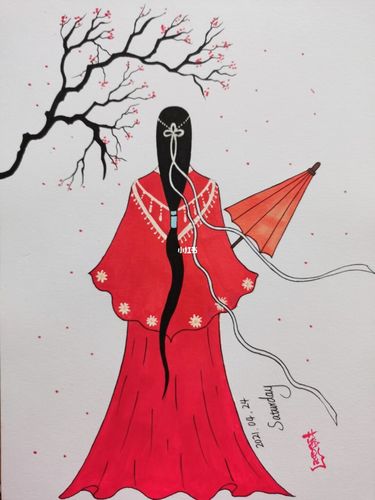 古风简笔画_简笔画_古风_绘画_画画_文化_绘画