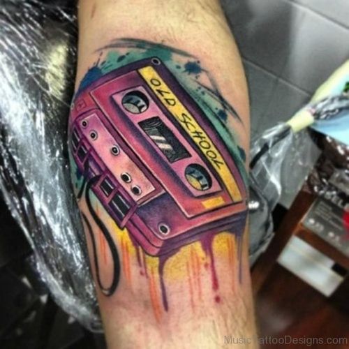 cassette tape tattoo