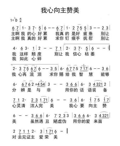 我心向主赞美 - 刘思惠原创歌谱_歌谱网-基督教歌谱网