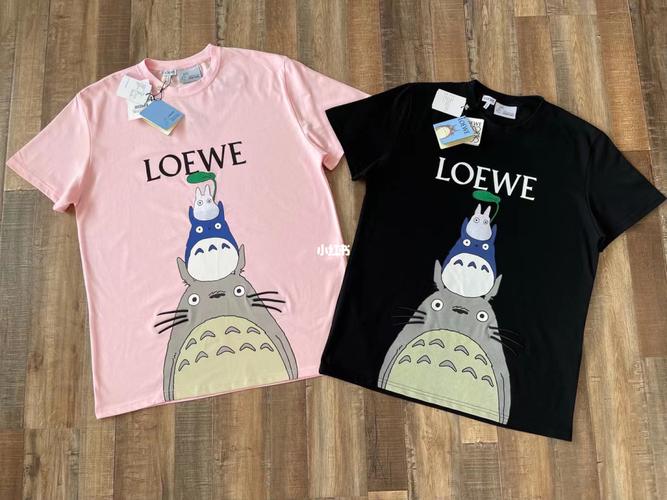 loewe x totoro 龙猫t恤短袖黑色粉色罗意威_t恤_罗意威怎么样_龙猫