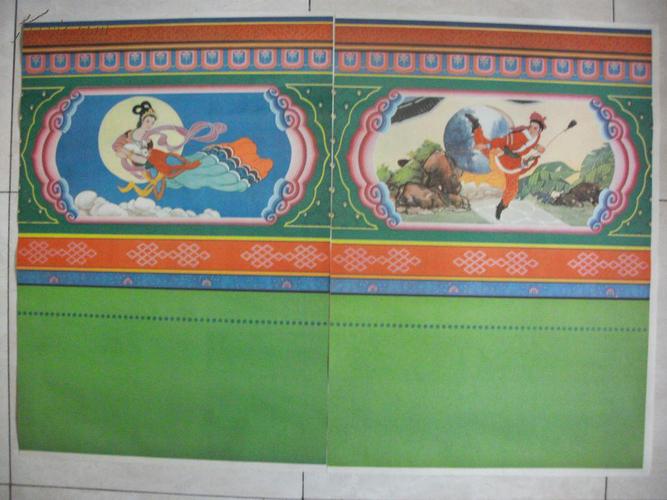 炕围画《历史故事屏》(15张/套 带说明 品见图)