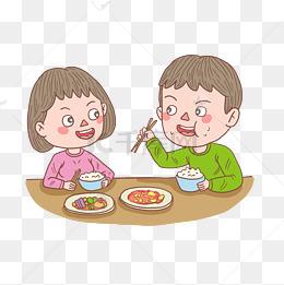 萌娃卡通吃饭头像