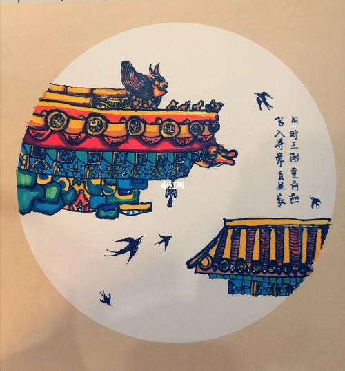 创意儿童画-屋檐,适合7-8岁_儿童画_创意美术_文化