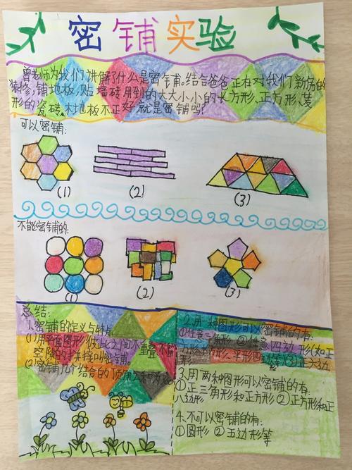 展示作品----《密铺实验单》《奥运中的数学》《方程中的学问》