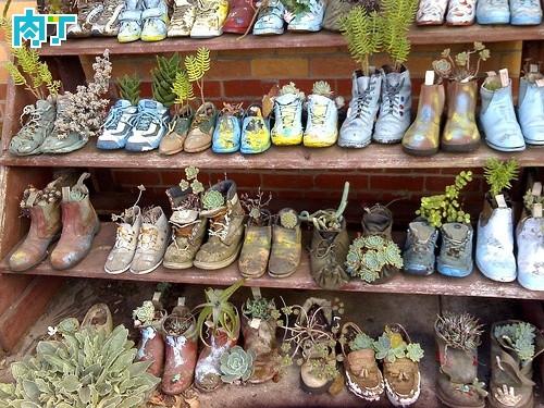 旧鞋怎么处理 旧鞋变花盆的35个diy多姿多彩样例