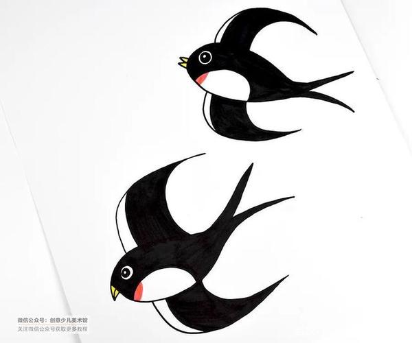 儿童画教程|春日主题课程《春回燕子归》