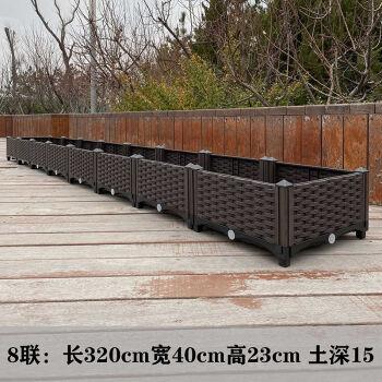 露台花槽阳台蔬菜种植箱屋顶特大塑料种菜盆长方形花槽户外菜盆环保