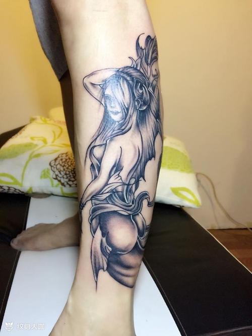 小龙女_纹身图案手稿图片_周桂辉的纹身作品集