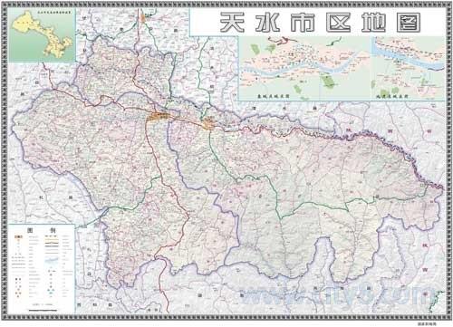 天水旅游图最新高清版 - 城市吧手机地图