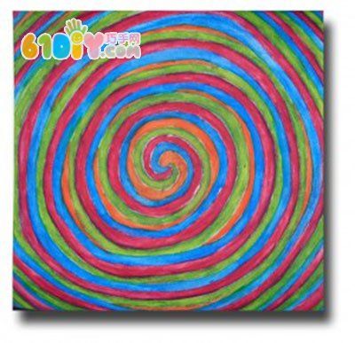 奇妙的旋转图案_快乐涂鸦_巧巧手幼儿手工网