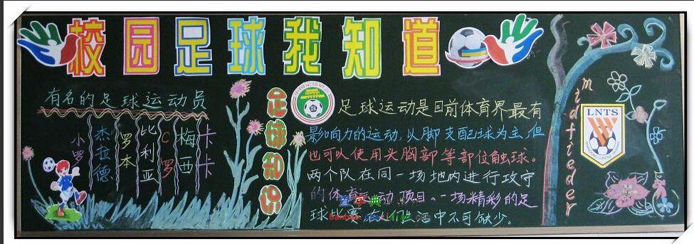校园足球我知道黑板报