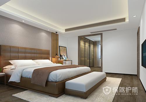 现代简约风格酒店双人房装修效果图