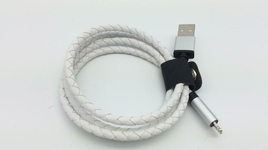 爆款真皮磁体数据线pu皮革usb线皮革编织快充耐用连接