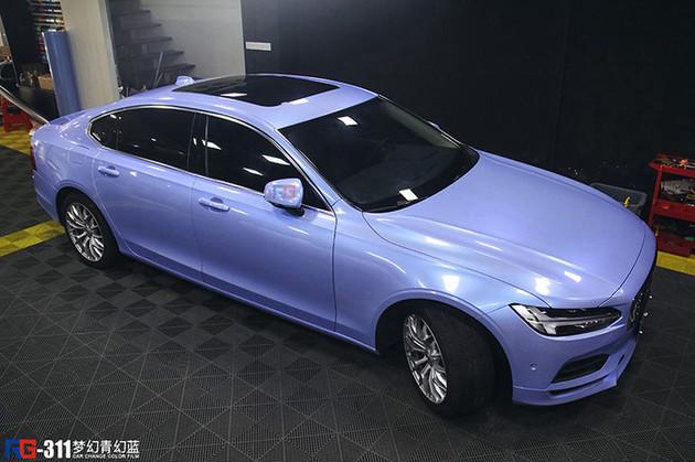 【车型】沃尔沃s90 【颜色】梦幻青幻蓝 【编号】rg-311 【施工店】rg