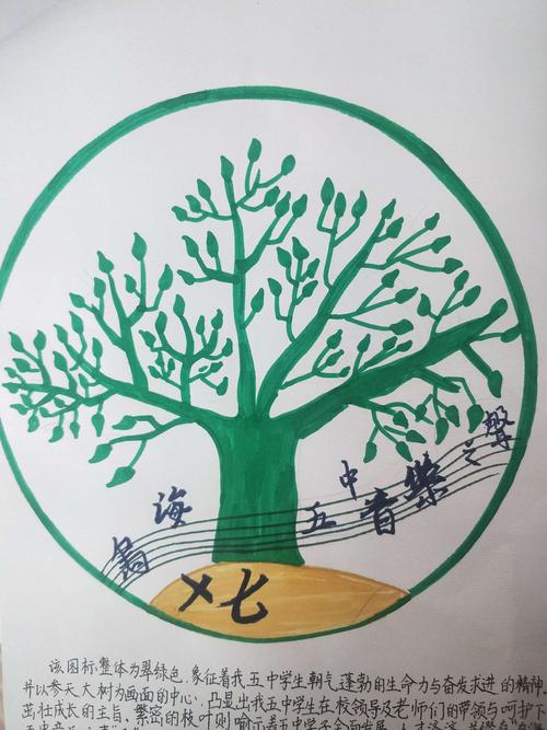 精巧的设计 飞扬的才情 ——乌海五中校园文化艺术节主题会标设计大赛