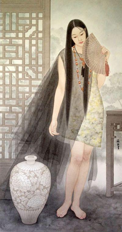 【国画】薛强工笔人物画_16张_长篇视觉_百度空间