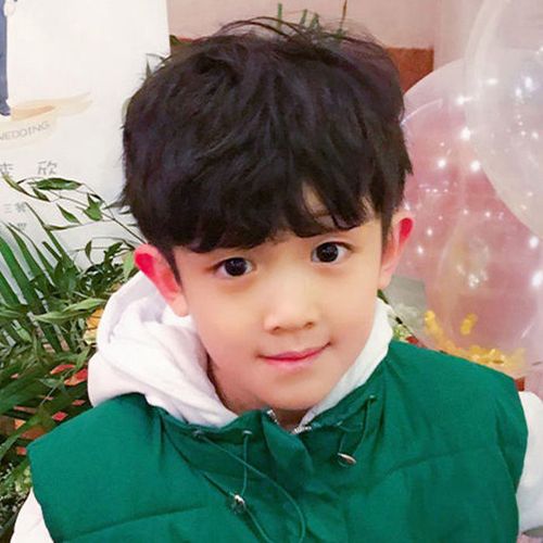 儿童假发小男孩短发假头套男童蓬松帅气纹理烫学生韩版宝宝齐发套