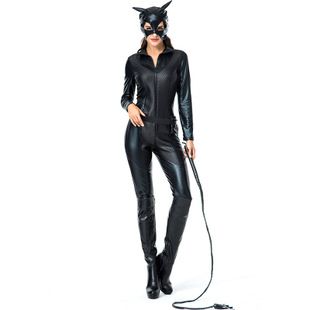 皮款万圣节服装 猫女郎角色扮演 cosplay猫咪装 夜场表演演出