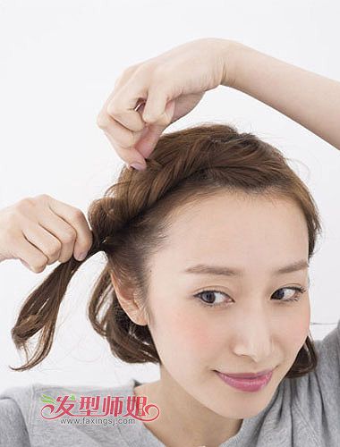 教你如何扎短头发 扎短头发造型图解