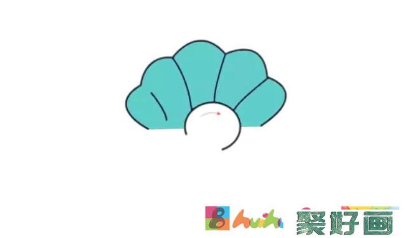 彩色的珍珠贝简笔画步骤图解教程怎么画简笔画教程