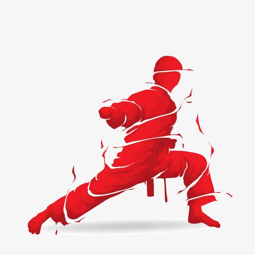 创意红色功夫人物