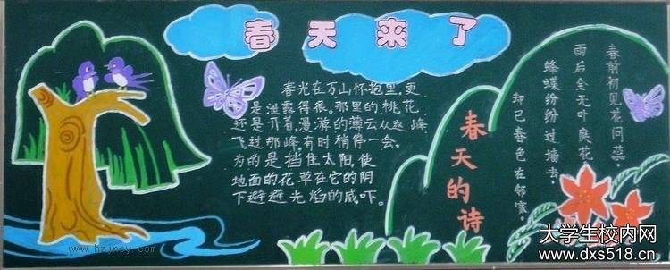 2016年小学生开学关于赞美春天的黑板报内容资料精选