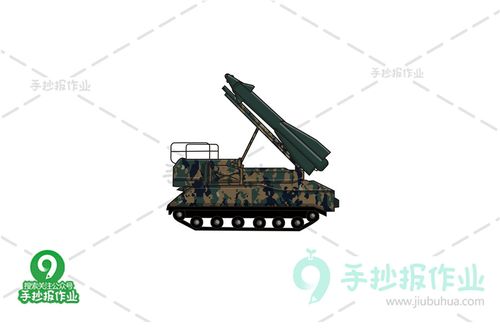 东风导弹车简笔画