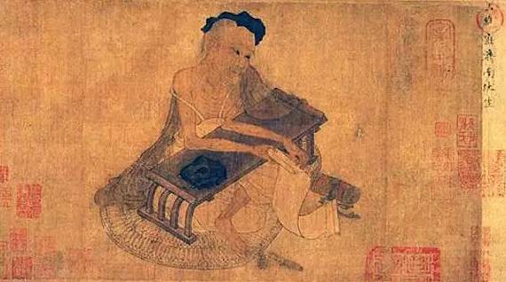 《伏生授经图》 【年代】唐 【作者】王维 【简介】纵28厘米,横49