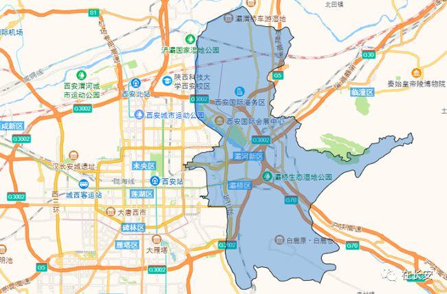 (灞桥区行政区域图)