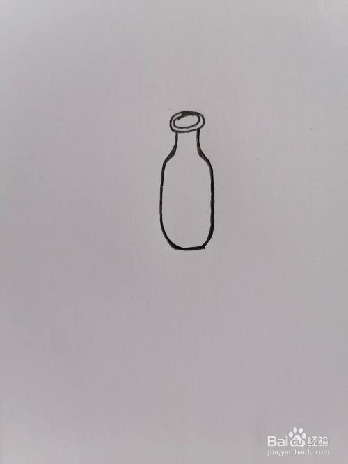 水瓶子简笔画阴影