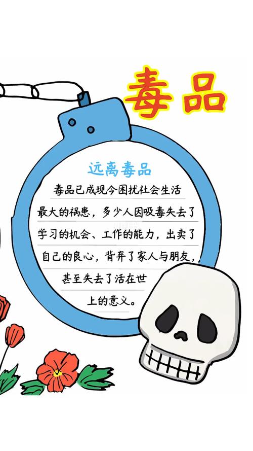 含内容的禁毒手抄报模板