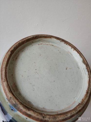 瓷器 清 青花坛子,底部有点小鸡爪纹,  安全提示为保障您的利益,请在