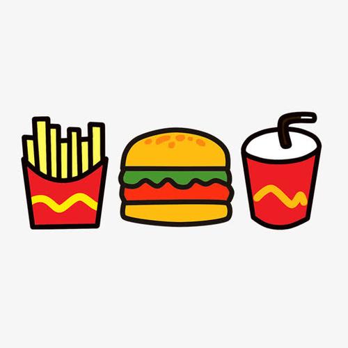 麦当劳薯条可乐汉堡包