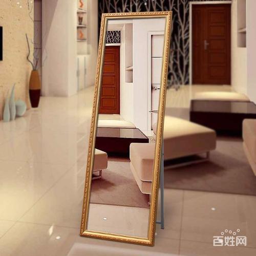 镜子欧式时尚实木穿衣镜全身镜落地镜悬挂镜商场试衣镜