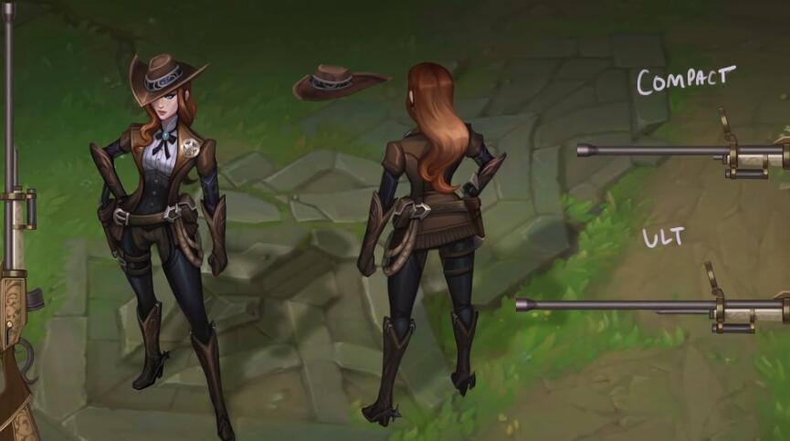 女警凯特琳原画与模型美术升级效果一览