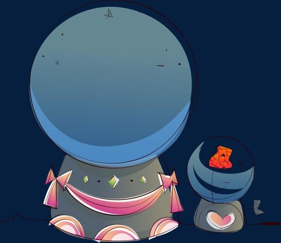 卡通插画水晶球