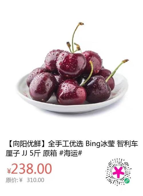 老白品质团bing纯冰sjd双j加黑智利进口车厘子5斤238元包邮