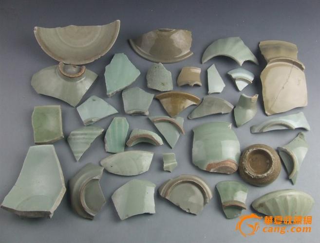 南宋龙泉瓷片标本1组 片多 釉水好 器形丰富价格_古瓷片标本 南宋龙泉