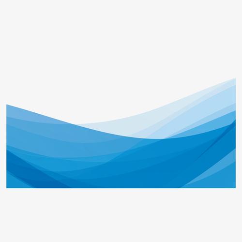 蓝色线条几何元素