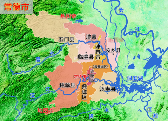 常德市鼎城区为何分成两块