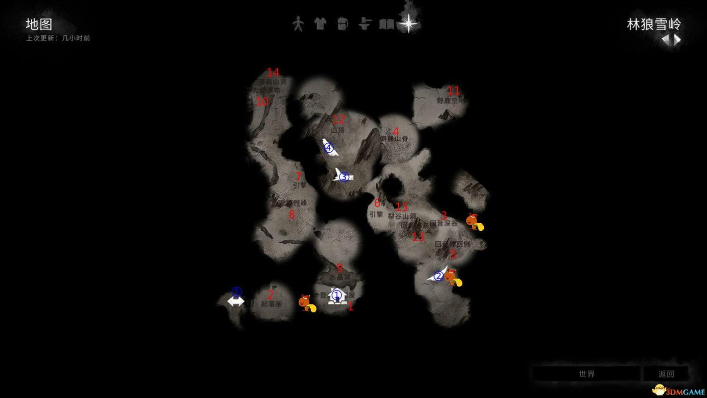 漫漫长夜林狼雪岭地图分享