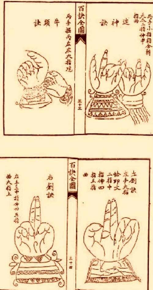 古籍里的驱魔手印·李淳风《百诀全图》