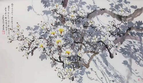 写意水墨画:野菊花