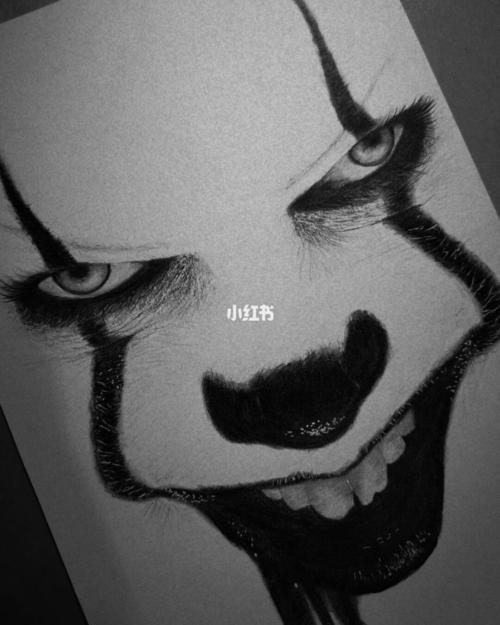 小丑回魂 it 彩铅画 自学画画