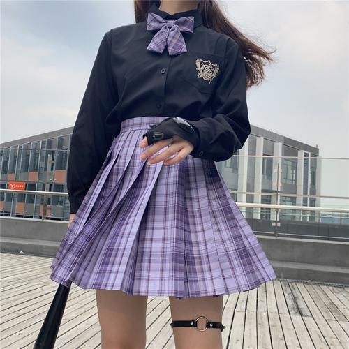霸气暗黑色系jk制服一套套装全套秋冬季加绒学生校服